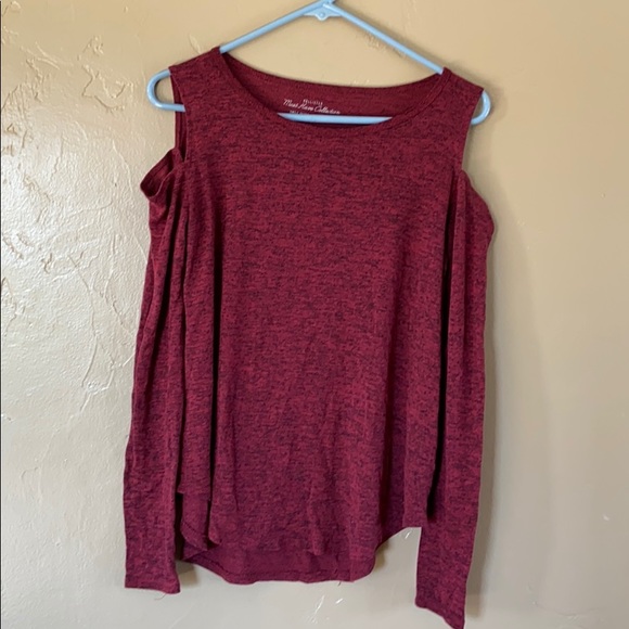 Burgundy long sleeve shirt- Hollister - Picture 1 of 4
